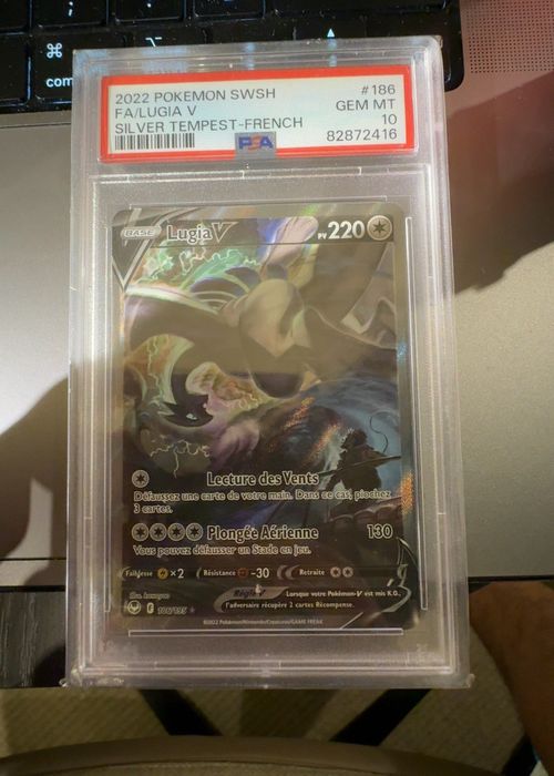 Lugia V 186/195 Tempête Argentée Alt Art PSA 10 Gem Mint FR Pokémon